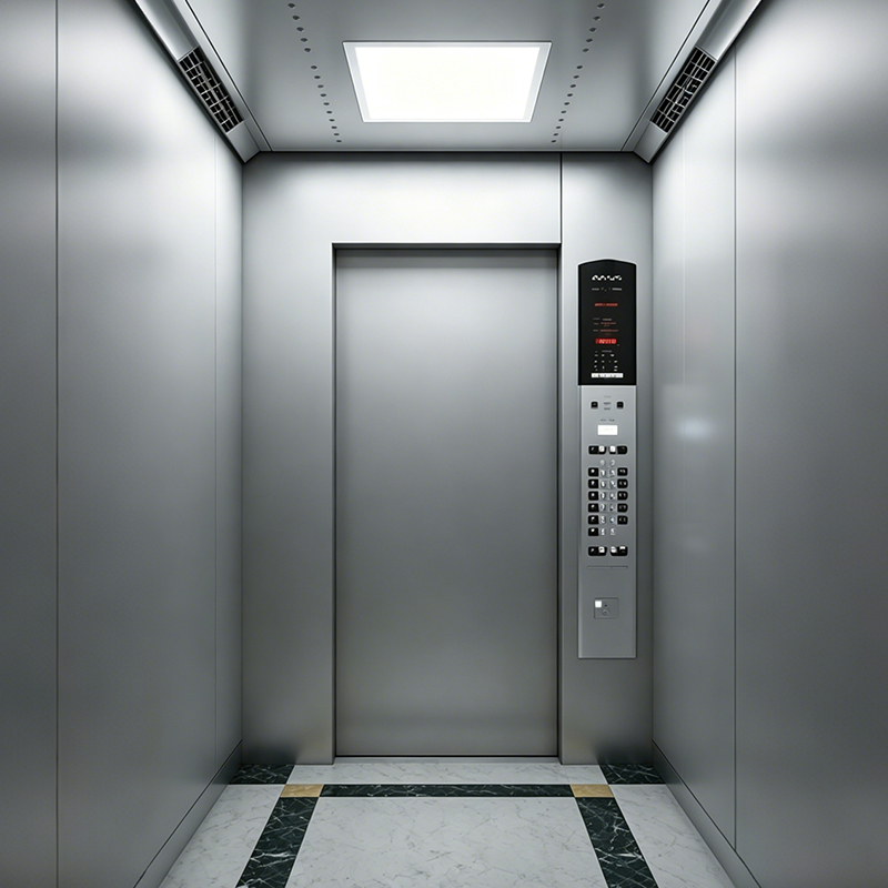 Moderne malet stål passagerlift til kontorbygninger