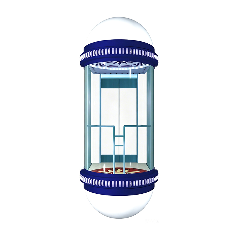 Arkitektonisk 180 graders kapselelevator med lamineret sikkerhedsglas