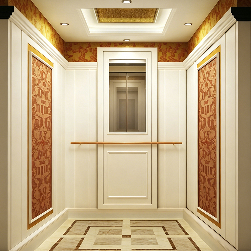 Luksus Træ Craft Home Villa Elevator med Guld Folie Loft